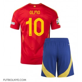 Camiseta España Dani Olmo #10 Primera Equipación para niños Eurocopa 2024 manga corta (+ pantalones cortos)